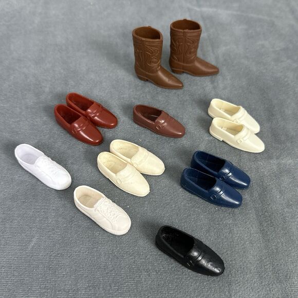 Mattel Other - Vintage Ken Doll Shoes Boots Hong Kong Taiwan Philippines Rubber Plastic Pairs